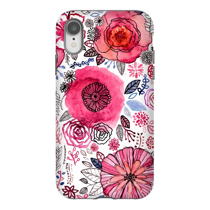 iPhone Xr StrongFit Pink Floral Mix  by Tigatiga