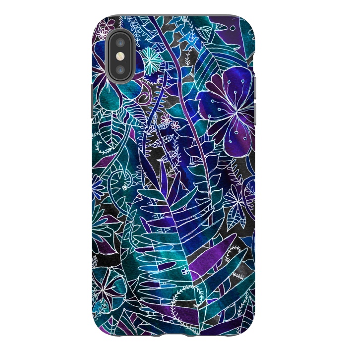 iPhone Xs Max StrongFit Galaxy Floral  by Tigatiga
