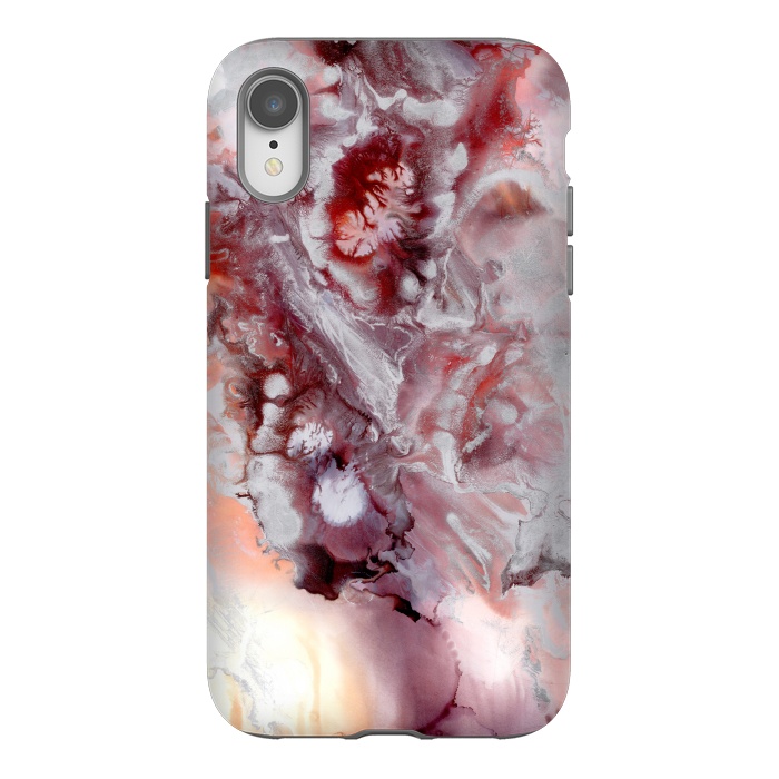 iPhone Xr StrongFit Alcohol Ink Fire   by Tigatiga