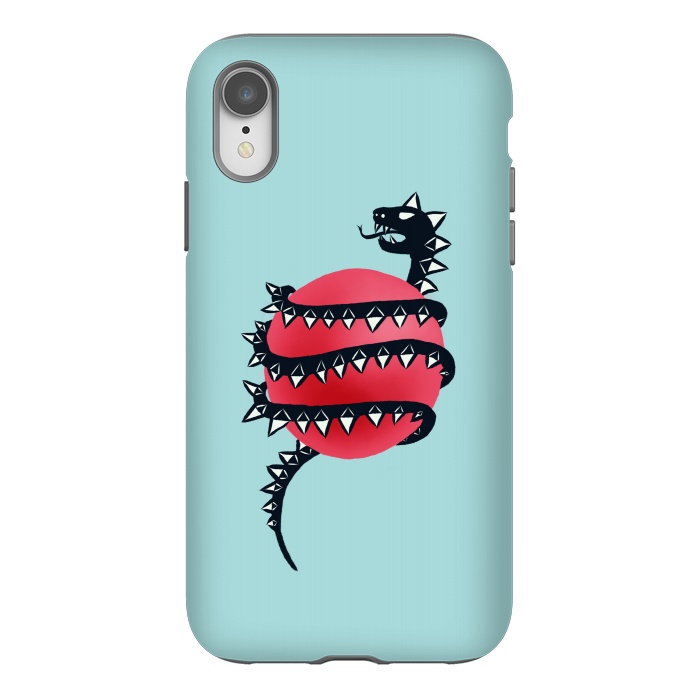 iPhone Xr StrongFit Cool Evil Black Dragon Snake Monster by Boriana Giormova