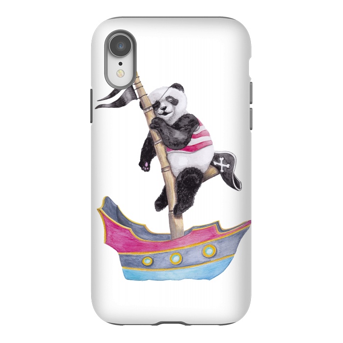 iPhone Xr StrongFit Panda Pirate by gingerlique