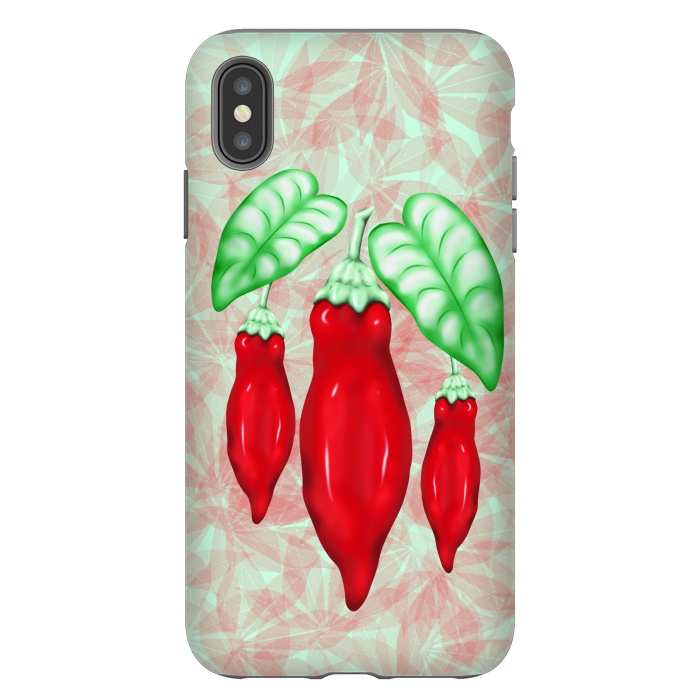 iPhone Xs Max StrongFit Red Hot Chilli Pepper Decorative Food Art by BluedarkArt