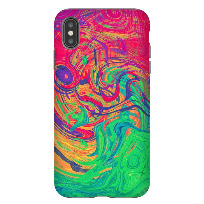 iPhone Xs Max StrongFit Abstract Multicolored Waves by Art Design Works
