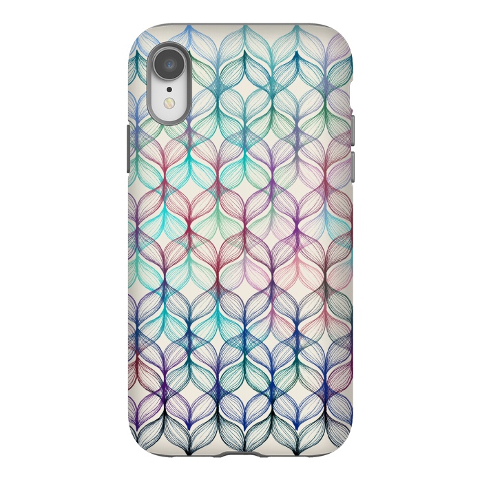 iPhone Xr StrongFit Mermaid's Braids - a colored pencil pattern by Micklyn Le Feuvre
