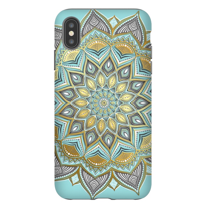 iPhone Xs Max StrongFit Sunny Skies Gilded Lace Medallion by Micklyn Le Feuvre