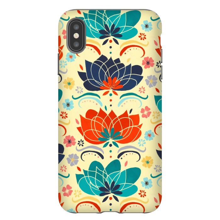 iPhone Xs Max StrongFit 1960s Hippie Floral  by Tigatiga