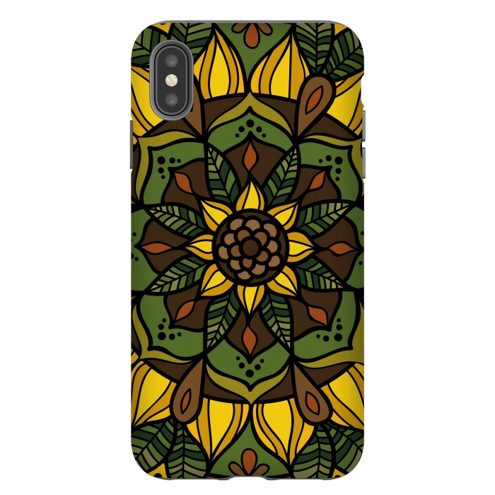 iPhone Xs Max StrongFit Sunflower Mandala by Majoih