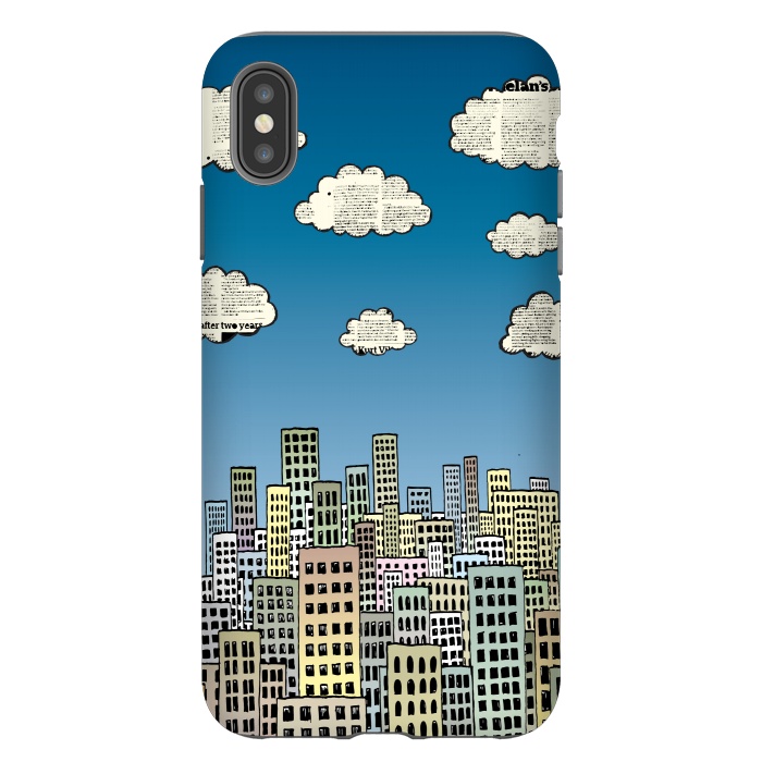 iPhone Xs Max StrongFit The city of paper clouds by Mangulica