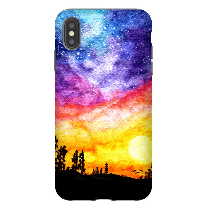 iPhone Xs Max StrongFit Galaxy Sunset Dream  by Tigatiga