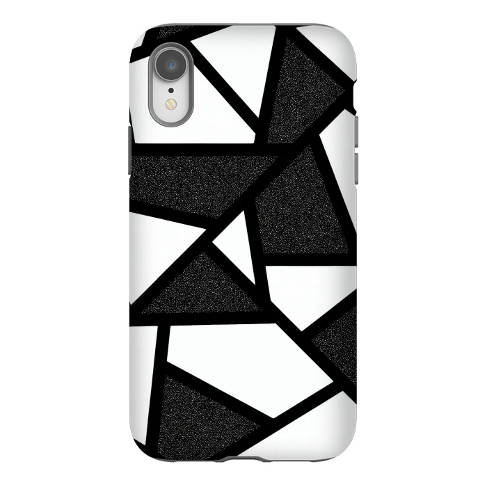 iPhone Xr StrongFit White and black geometric by Jms