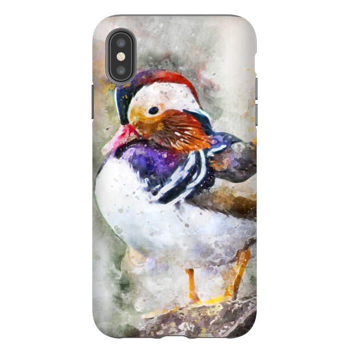 iPhone Xs Max StrongFit Mandarin Duck by Creativeaxle