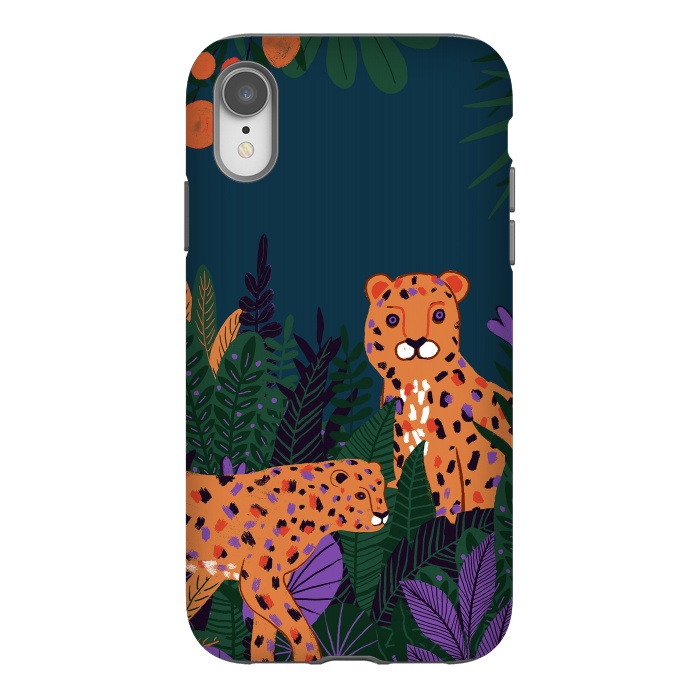 iPhone Xr StrongFit Two Cheetahs in Tropical Jungle by  Utart