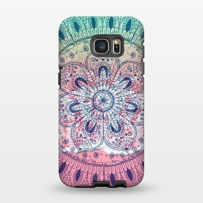 Galaxy S7 EDGE StrongFit Summer beach bohemian mandala  by InovArts
