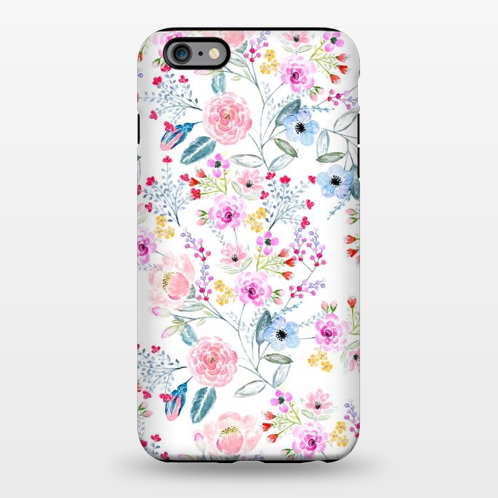 iPhone 6/6s plus StrongFit Vintage floral Watercolor hand paint design by InovArts
