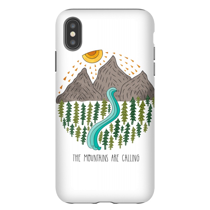 iPhone Xs Max StrongFit Mountains Are Calling by Pom Graphic Design