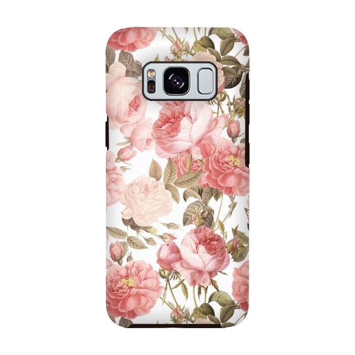 Galaxy S8 StrongFit Peach Victorian Roses by  Utart