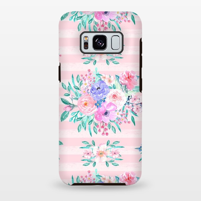 Galaxy S8 plus StrongFit Beautiful watercolor garden floral paint by InovArts