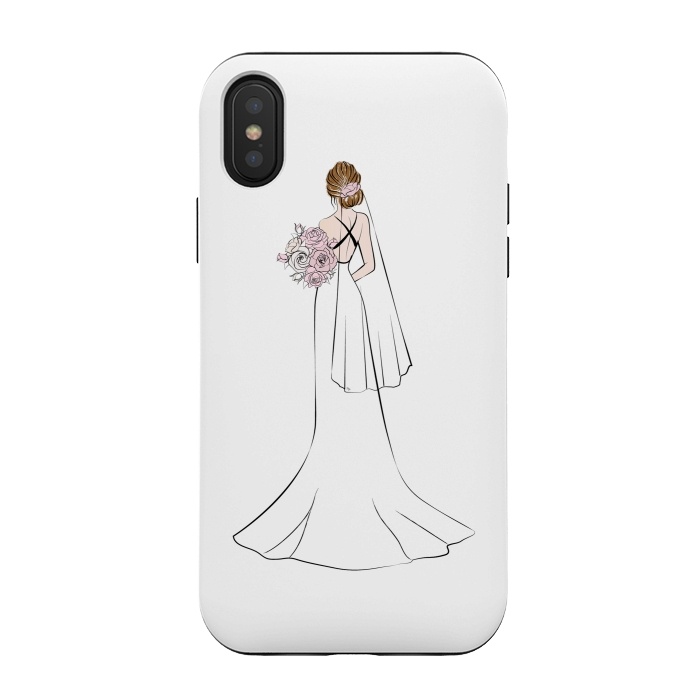 iPhone Xs / X StrongFit Pretty Bride by Martina