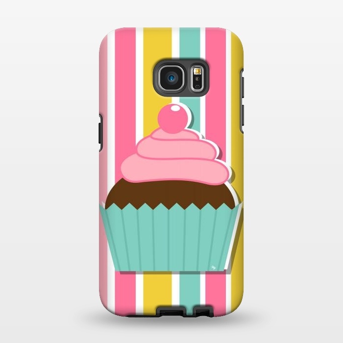 Galaxy S7 EDGE StrongFit Colorful cupcake by Martina
