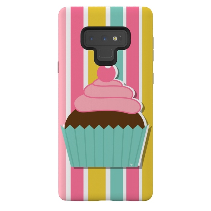 Galaxy Note 9 StrongFit Colorful cupcake by Martina