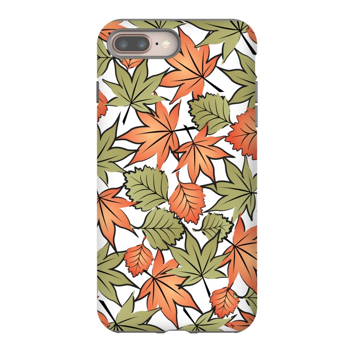 iPhone 7 plus StrongFit Autumne leaves pattern by Martina