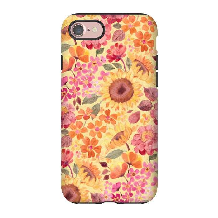 iPhone 7 StrongFit Happy Boho Autumn Floral  by Micklyn Le Feuvre