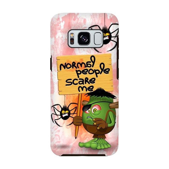 Galaxy S8 StrongFit 'Normal People Scare Me' Humorous Frankenstein Character   by BluedarkArt