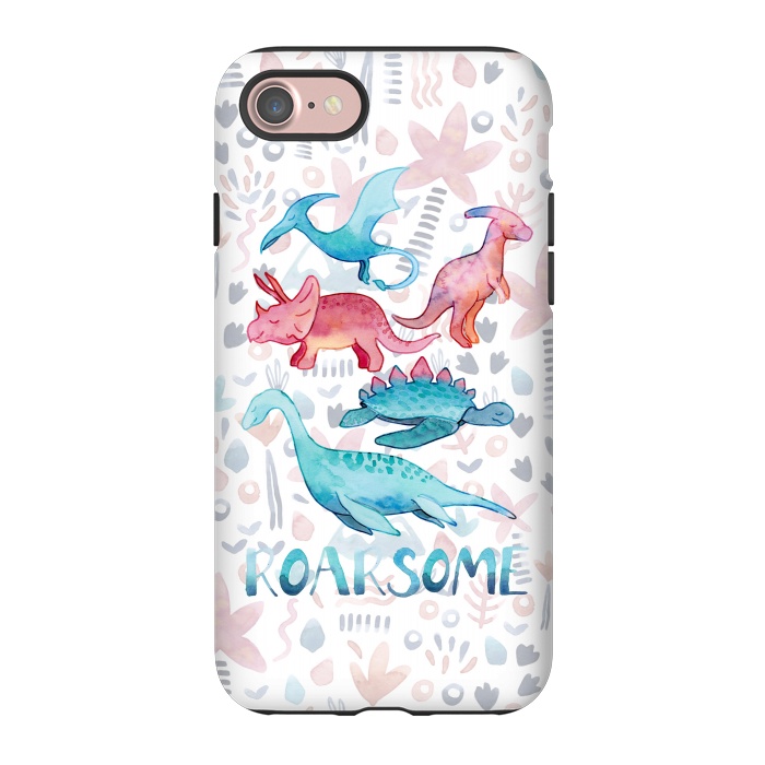 iPhone 7 StrongFit Roarsome Dino's by gingerlique