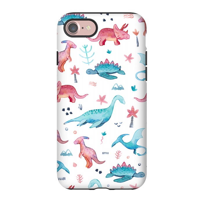 iPhone 7 StrongFit Dinosaurs Love by gingerlique