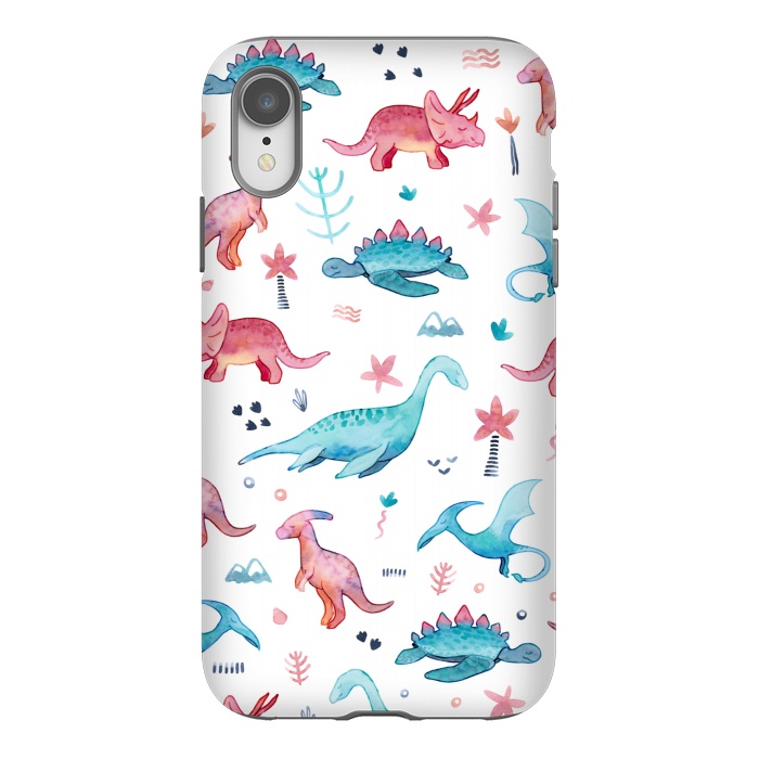 iPhone Xr StrongFit Dinosaurs Love by gingerlique