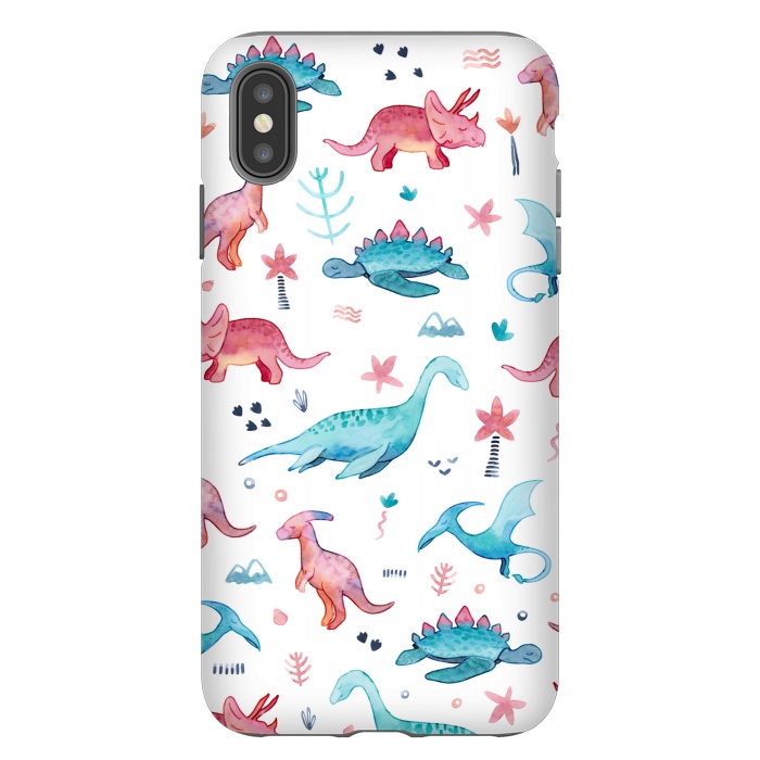 iPhone Xs Max StrongFit Dinosaurs Love by gingerlique