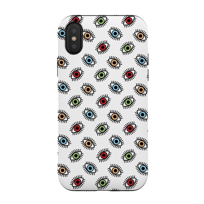iPhone Xs / X StrongFit Eyes pattern by Laura Nagel