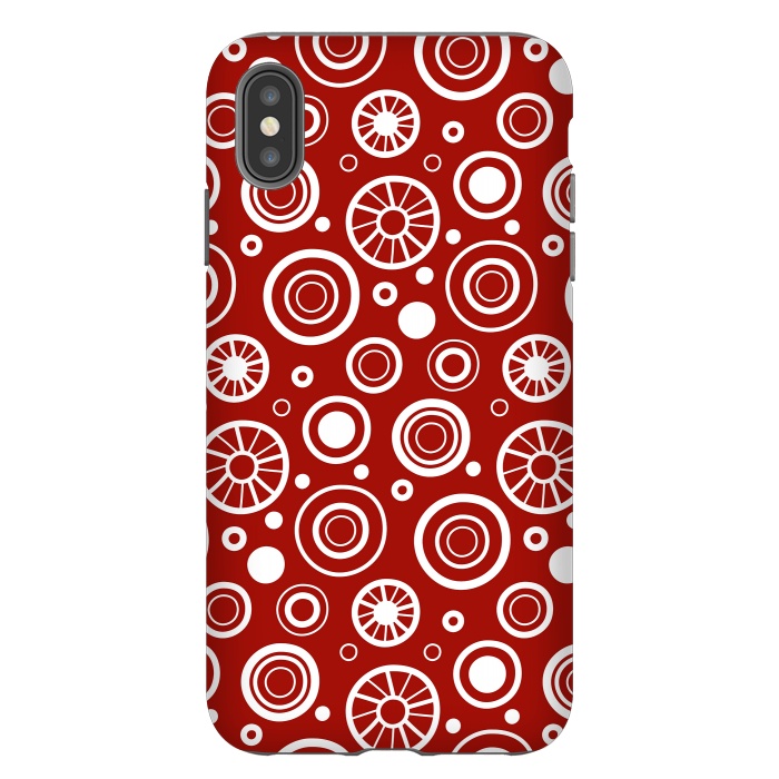 iPhone Xs Max StrongFit Crazy White Dots by Majoih