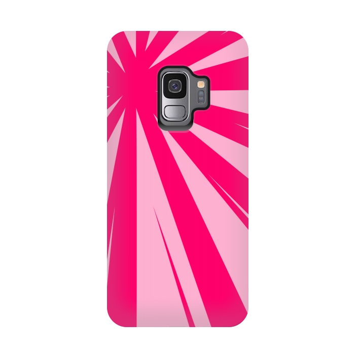 Galaxy S9 StrongFit pink lines pattern 2 by MALLIKA
