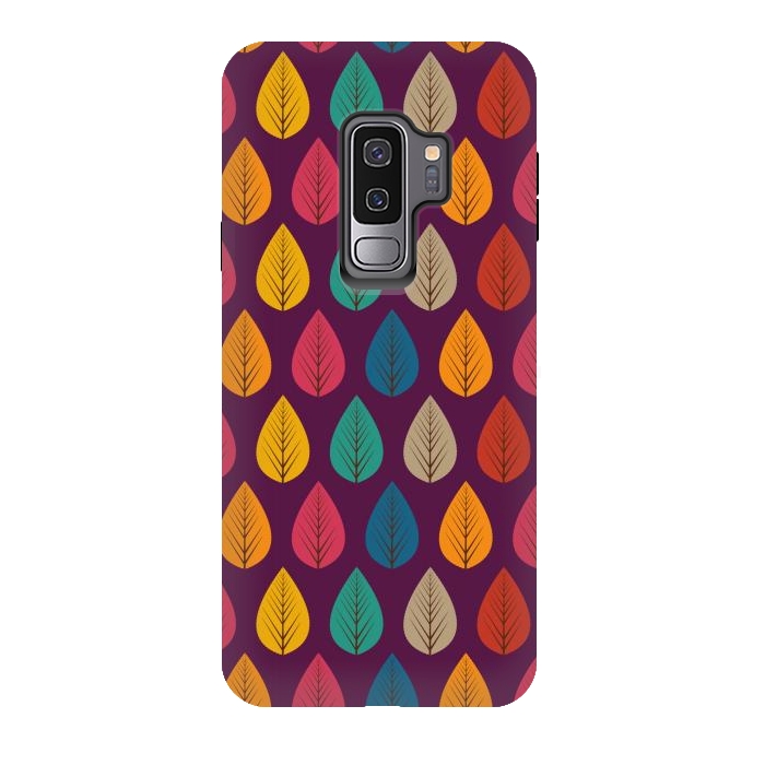 Galaxy S9 plus StrongFit multicolour stylish leaves by TMSarts