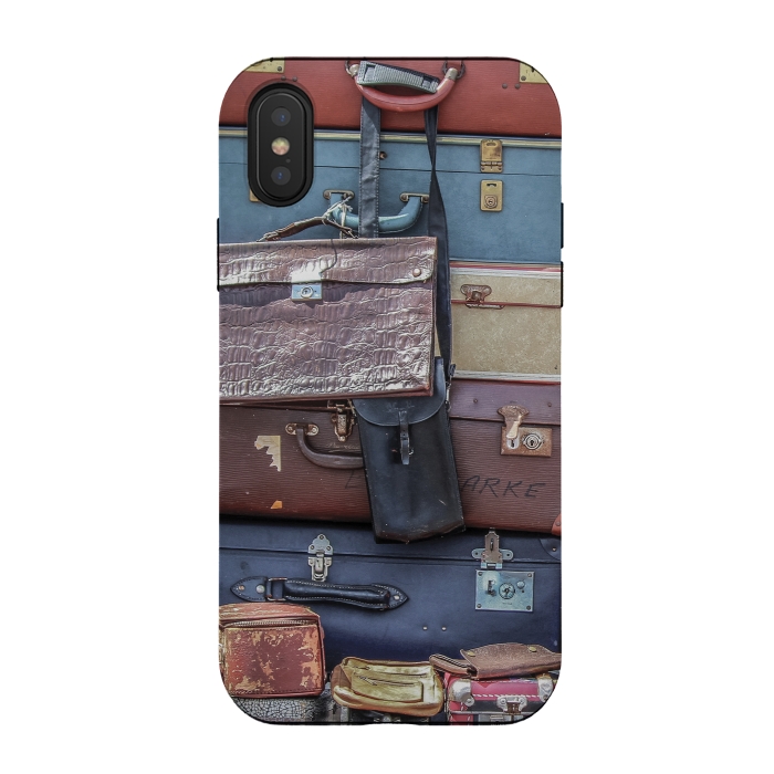iPhone Xs / X StrongFit Collection Of Old Suitcase by Andrea Haase
