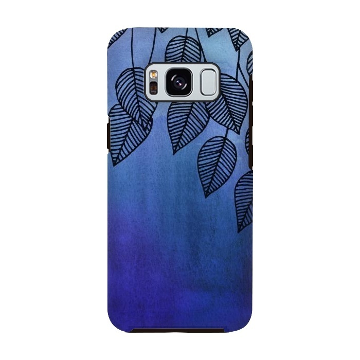Galaxy S8 StrongFit Midnight Garden in Watercolor and Ink by Micklyn Le Feuvre