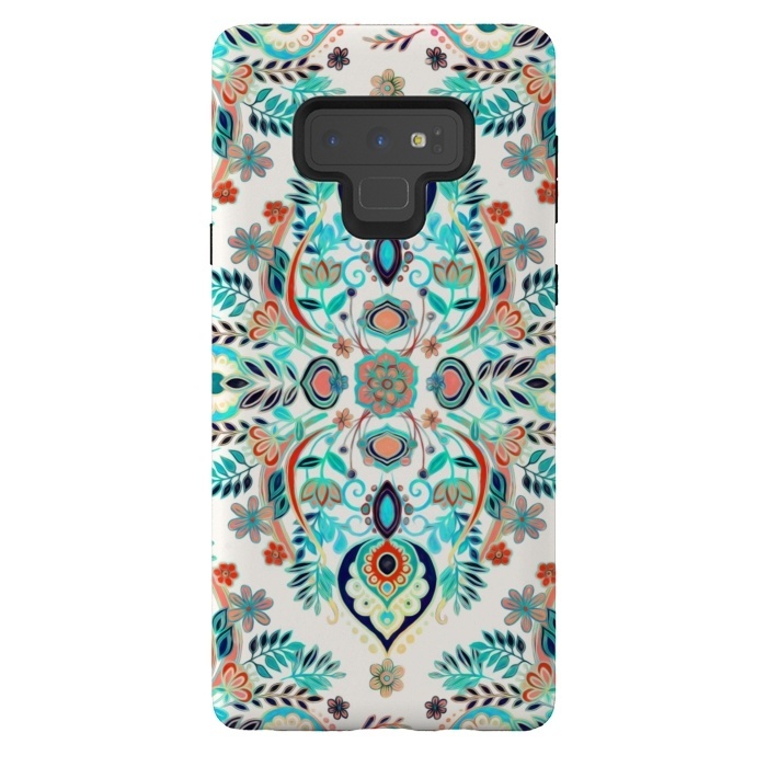Galaxy Note 9 StrongFit Modern Folk in Jewel Colors by Micklyn Le Feuvre