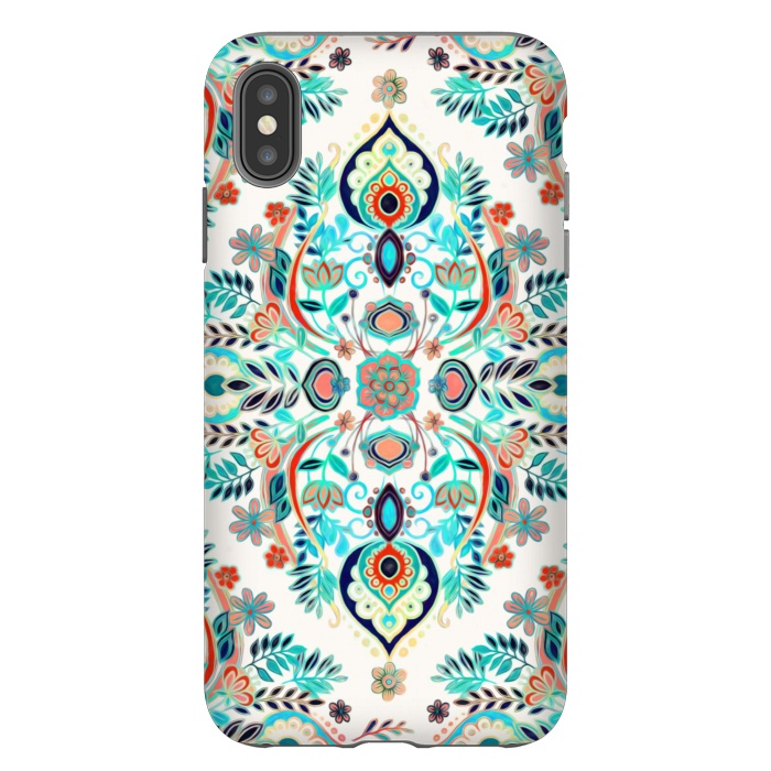 iPhone Xs Max StrongFit Modern Folk in Jewel Colors by Micklyn Le Feuvre