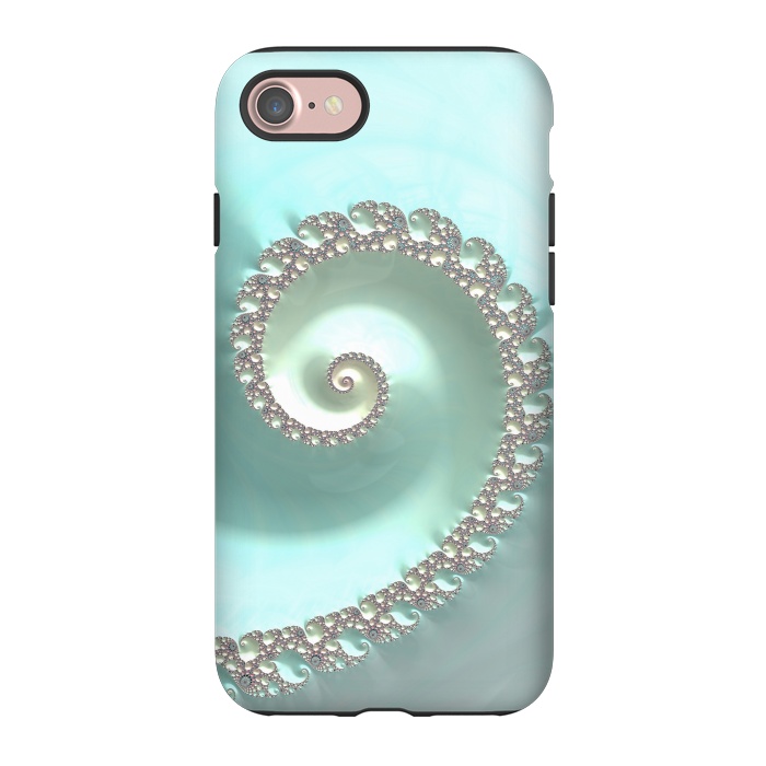 iPhone 7 StrongFit Fantastic Turquoise Fractal by Andrea Haase