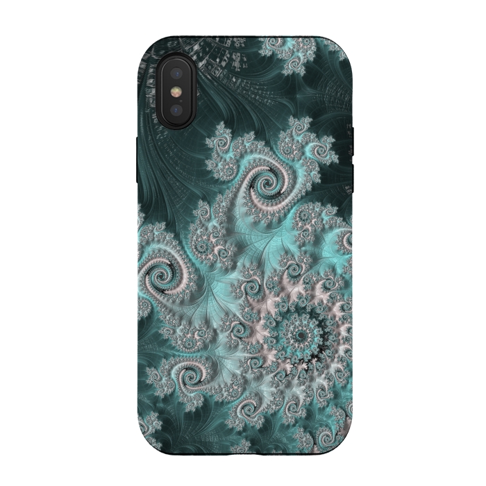 iPhone Xs / X StrongFit Swirly magical fractal by Andrea Haase