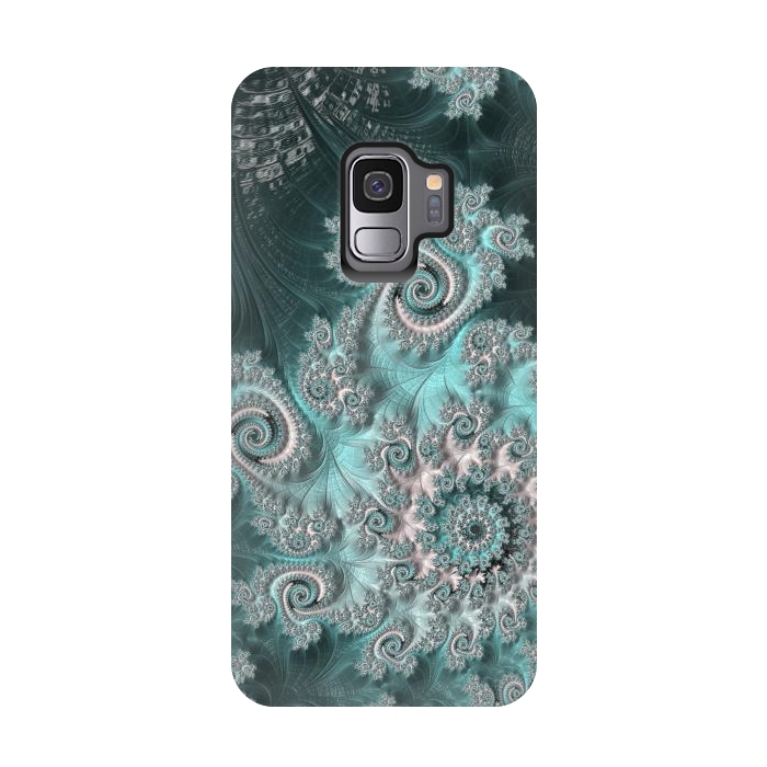 Galaxy S9 StrongFit Swirly magical fractal by Andrea Haase
