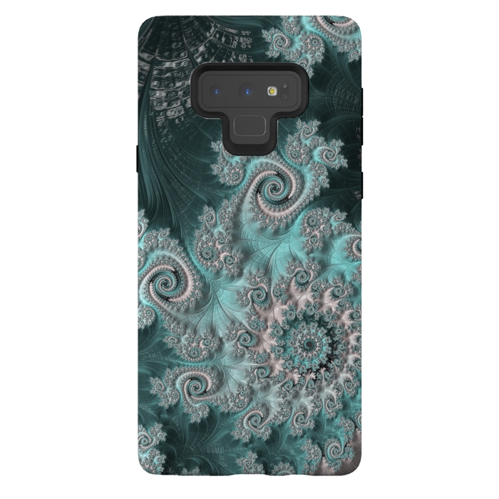Galaxy Note 9 StrongFit Swirly magical fractal by Andrea Haase