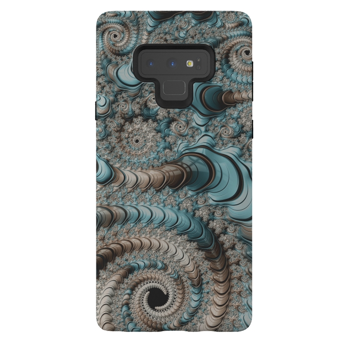Galaxy Note 9 StrongFit Fantastic Fractal Swirls by Andrea Haase