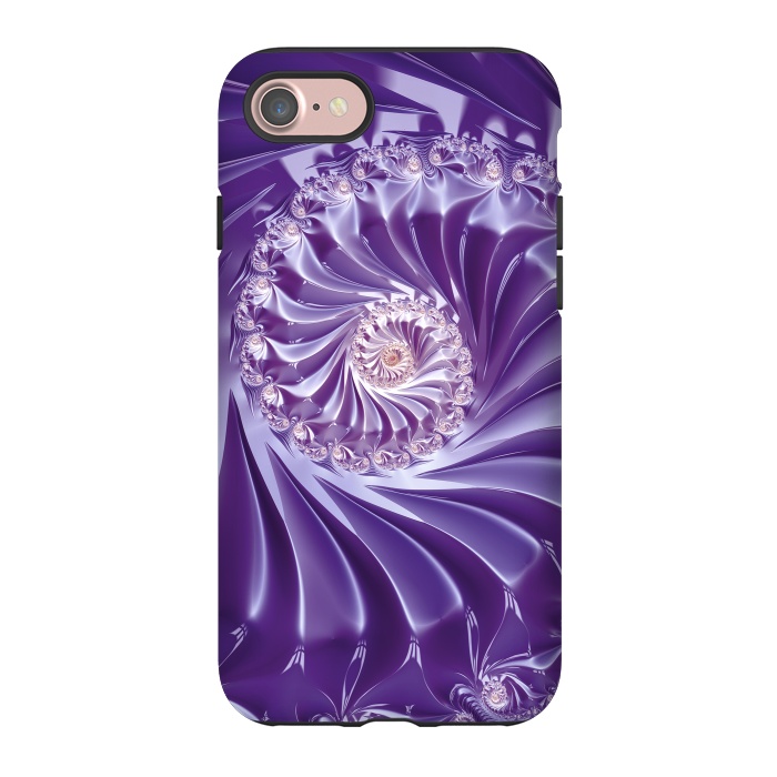 iPhone 7 StrongFit Purple Fractal Fantasies by Andrea Haase