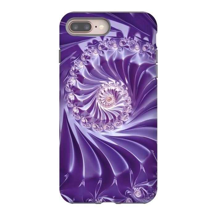 iPhone 7 plus StrongFit Purple Fractal Fantasies by Andrea Haase
