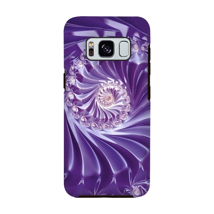 Galaxy S8 StrongFit Purple Fractal Fantasies by Andrea Haase