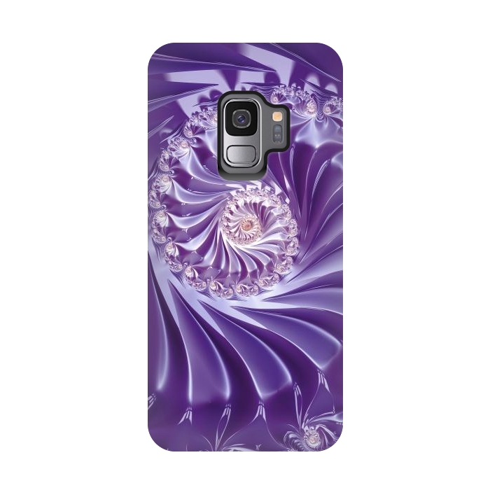 Galaxy S9 StrongFit Purple Fractal Fantasies by Andrea Haase