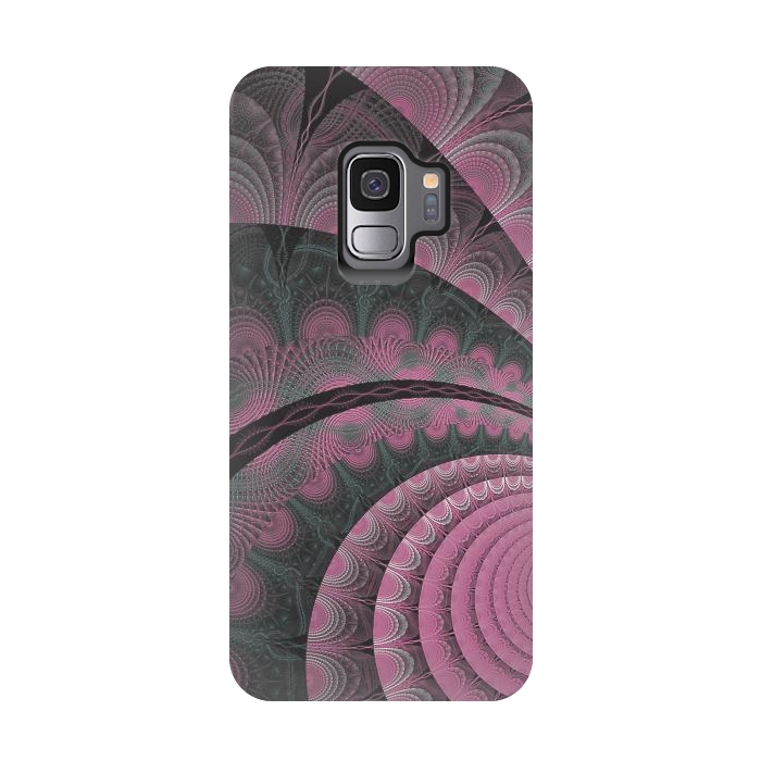 Galaxy S9 StrongFit Pink Fractal Design by Andrea Haase