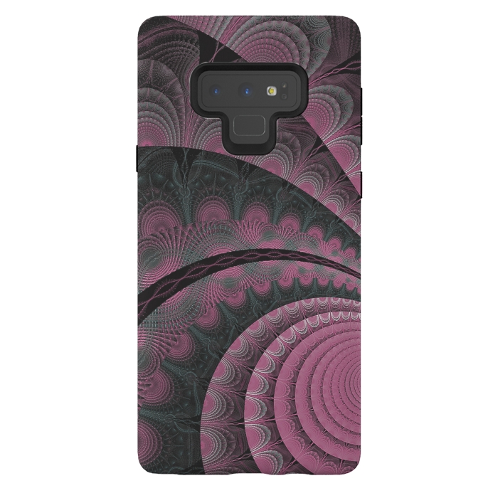 Galaxy Note 9 StrongFit Pink Fractal Design by Andrea Haase